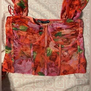 Zara corset crop top